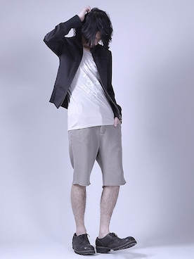 「SRIVER」｜「アイテム（ブルゾン）」を使った、藤木亮介さん（メンズ・174cm）の春コーディネート