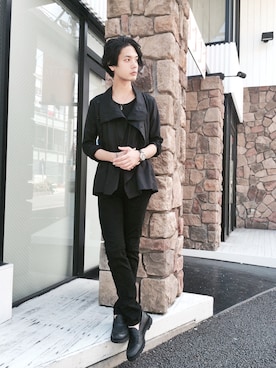 「SRIVER」｜「アイテム（アクセサリー）」を使った、藤木亮介さん（メンズ・174cm）の夏コーディネート