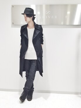 「SRIVER」｜「アイテム（帽子）」を使った、藤木亮介さん（メンズ・174cm）の秋コーディネート
