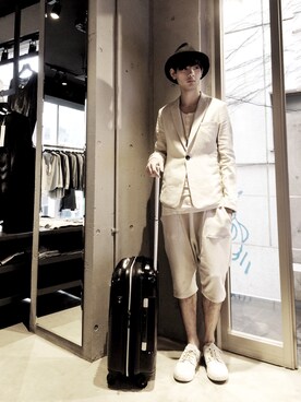 「SRIVER」｜藤木亮介さん（メンズ・174cm）の春コーディネート