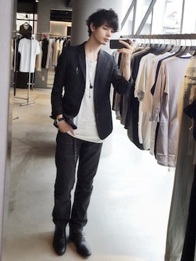 「SRIVER」｜藤木亮介さん（メンズ・174cm）の春コーディネート