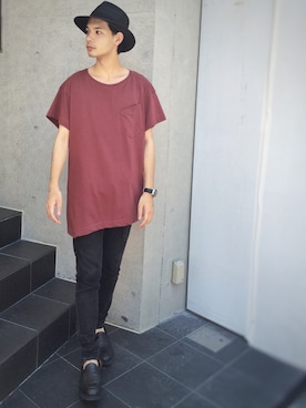 「SRIVER」｜藤木亮介さん（メンズ・174cm）の夏コーディネート