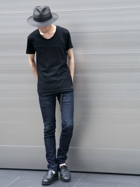 「SRIVER」｜藤木亮介さん（メンズ・174cm）の夏コーディネート
