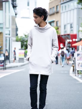 「SRIVER」｜藤木亮介さん（メンズ・174cm）の夏コーディネート