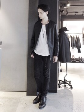 「SRIVER」｜藤木亮介さん（メンズ・174cm）の秋コーディネート