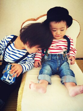 せいたん☺︎さん（キッズ・80cm）の冬コーディネート