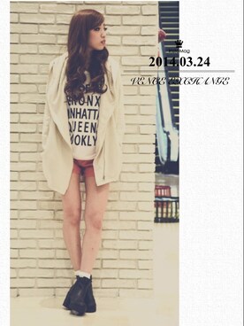 阪田 千鶴さん（レディース・156cm）の春コーディネート