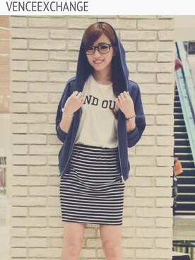 阪田 千鶴さん（レディース・157cm）の春コーディネート