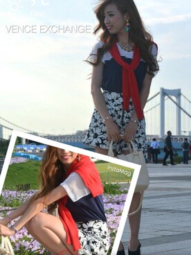 阪田 千鶴さん（レディース・157cm）の夏コーディネート