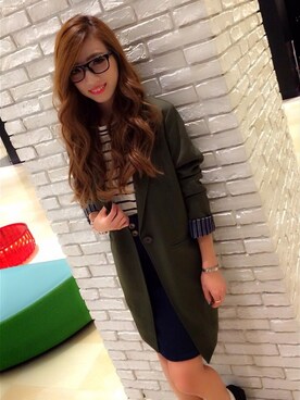 阪田 千鶴さん（レディース・157cm）の秋コーディネート