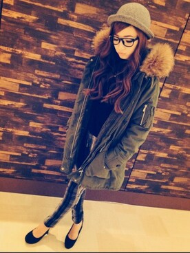 阪田 千鶴さん(レディース・157cm)の冬コーディネート