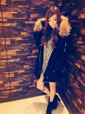 阪田 千鶴さん（レディース・157cm）の冬コーディネート