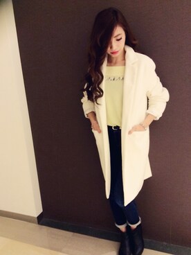 阪田 千鶴さん（レディース・157cm）の冬コーディネート