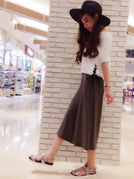 阪田 千鶴さん（レディース・157cm）の夏コーディネート