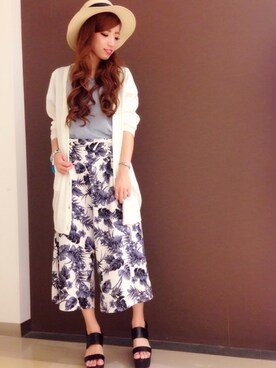 阪田 千鶴さん（レディース・157cm）の夏コーディネート