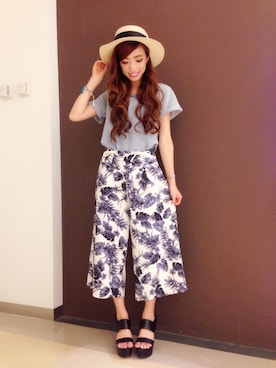 阪田 千鶴さん（レディース・157cm）の夏コーディネート