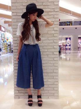 阪田 千鶴さん（レディース・157cm）の夏コーディネート