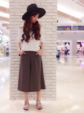 阪田 千鶴さん（レディース・157cm）の夏コーディネート