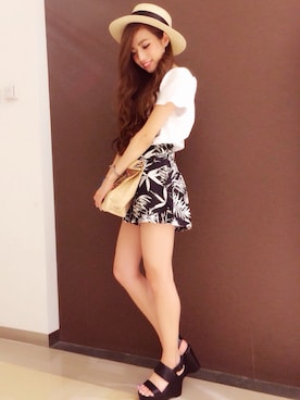 阪田 千鶴さん（レディース・157cm）の夏コーディネート