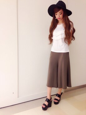 阪田 千鶴さん（レディース・157cm）の夏コーディネート