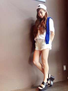 阪田 千鶴さん（レディース・157cm）の夏コーディネート