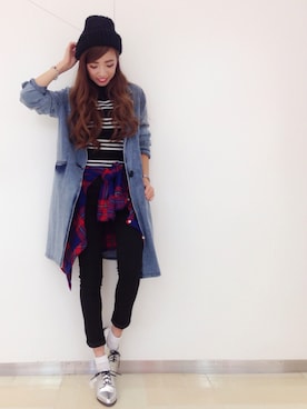 阪田 千鶴さん（レディース・157cm）の秋コーディネート