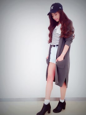 阪田 千鶴さん（レディース・157cm）の冬コーディネート