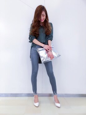 阪田 千鶴さん（レディース・157cm）の春コーディネート