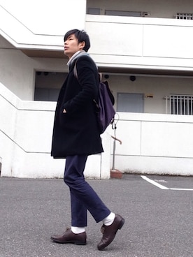 「lideal（リデアル）のアイテム（スラックス）」を使った、poison1242さん（メンズ・174cm）の春コーディネート