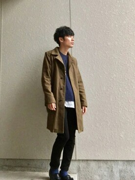 「カーキアウター」｜「アイテム（その他アウター）」を使った、poison1242さん（メンズ・174cm）の秋コーディネート