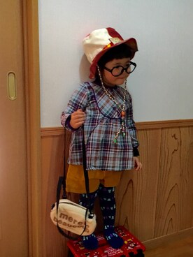 「mercibeaucoup,（メルシーボークー）のアイテム」を使った、mocαpさん（キッズ・80cm）の春コーディネート