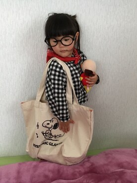 「ムック本」｜「アイテム（その他）」を使った、mocαpさん（キッズ・80cm）の春コーディネート