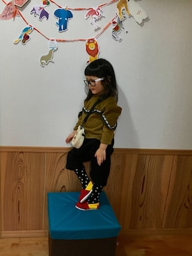 「mercibeaucoup,（メルシーボークー）のアイテム」を使った、mocαpさん（キッズ・80cm）の秋コーディネート