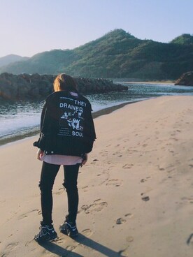 「MISBHV（ミスビヘイブ）のアイテム（ジャケット/アウター）」を使った、mikiiiさん（レディース・158cm）の春コーディネート