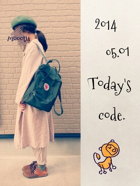 「カンケンBAG」｜「アイテム（その他アウター）」を使った、moootuさん（レディース・166cm）の春コーディネート