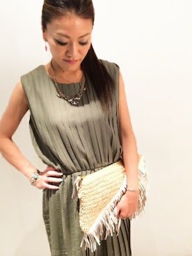 「Jines（ジネス）のアイテム」を使った、Jines _Officialさん（レディース・160cm）の夏コーディネート