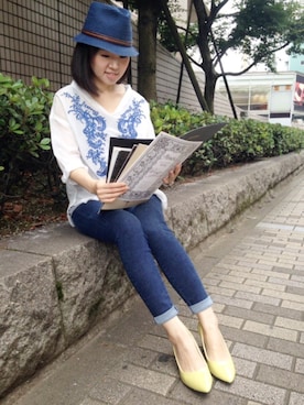 「Jines（ジネス）のアイテム」を使った、Jines _Officialさん（レディース・160cm）の夏コーディネート