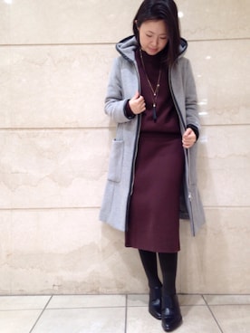 「Jines（ジネス）のアイテム（その他アウター）」を使った、Jines _Officialさん（レディース・156cm）の冬コーディネート