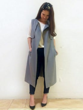 「CLOSE-UP（クローズアップ）のアイテム」を使った、Jines _Officialさん（レディース・159cm）の春コーディネート