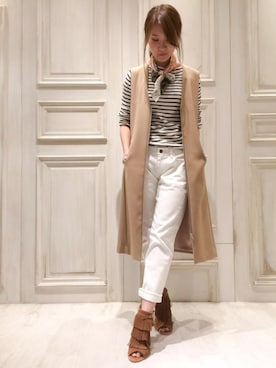 「Jines（ジネス）のアイテム」を使った、Jines _Officialさん（レディース・159cm）の春コーディネート