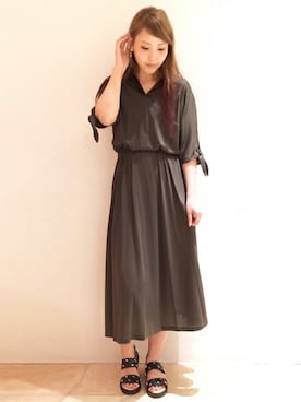 「Jines（ジネス）のアイテム」を使った、Jines _Officialさん（レディース・163cm）の夏コーディネート