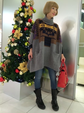 「rag & bone（ラグアンドボーン）のアイテム（パンツ）」を使った、CROMAGNONさん（レディース・160cm）の冬コーディネート
