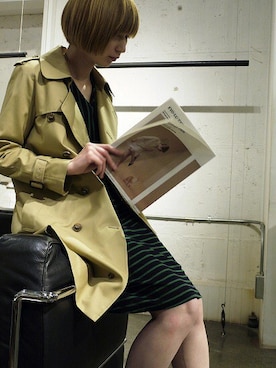 「beautiful people」｜「アイテム（ワンピース）」を使った、CROMAGNONさん（レディース・160cm）の冬コーディネート