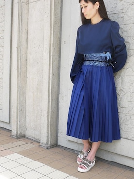 「TOGA（トーガ）のアイテム」を使った、CROMAGNONさん（レディース・160cm）の夏コーディネート