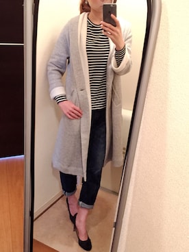 「troisのアイテム（ジャケット/アウター）」を使った、ちーさん（レディース・166cm）の冬コーディネート