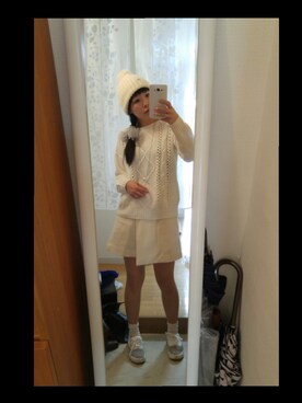 「MINIMUM（ミニマム）のアイテム（スカート）」を使った、まーちゃんさん（レディース・164cm）の冬コーディネート