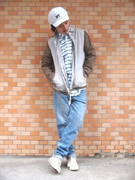 「爽やかコーデ」｜「アイテム（その他アウター）」を使った、archeologieさん（メンズ・168cm）の春コーディネート