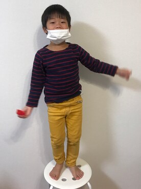 「BIT'Z（ビッツ）のアイテム（パンツ）」を使った、fumiさん（キッズ・100cm）の秋コーディネート