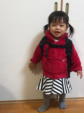 「Lee（リー）のアイテム（パーカー）」を使った、fumiさん（キッズ・100cm）の秋コーディネート