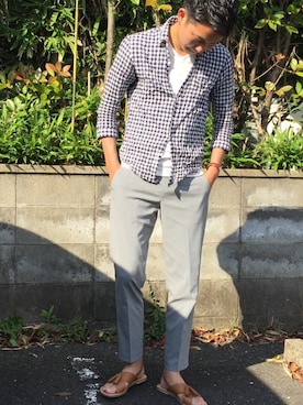 「FIELDのアイテム」を使った、sotaさん（メンズ・174cm）の春コーディネート